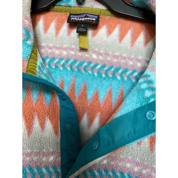 RARE Patagonia Snap-T Fleece Laughing Waters Pullover - Size L - Picture 5 of 8